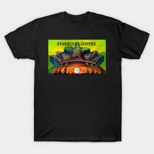 Seattle blend Starbucks Coffee label art T-Shirt